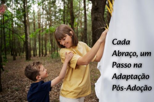 Mãos de pais e filhos adotivos se entrelaçando, simbolizando união e o impacto da adoção.