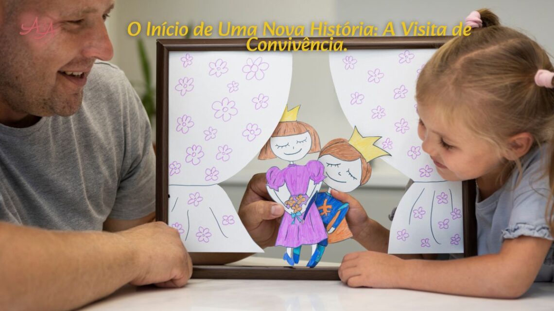 Mãos de uma criança e de um adulto se tocando, simbolizando o início de um vínculo na visita de convivência.